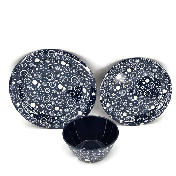 MCM Mark Charles Misilli Melamine Resin 2 Dinner Plates 2 Salad Plates 2 Bowls - Picture 1 of 4